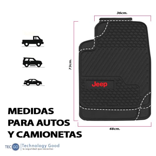 PISO DE AUTO TIPO JEEP 4 PIEZAS