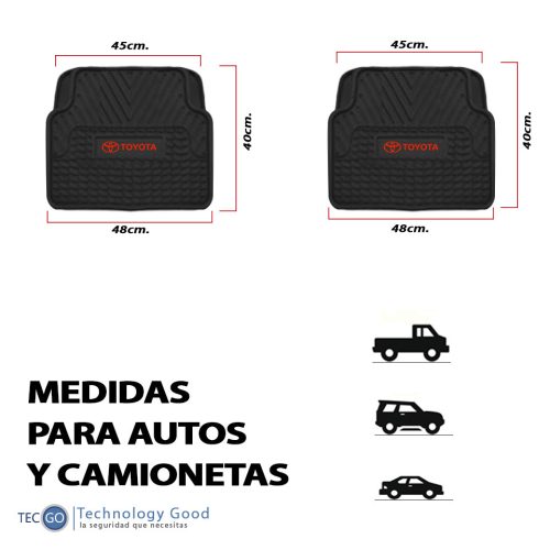 PISO DE AUTO TIPO TOYOTA 4 PIEZAS