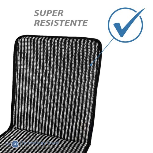 RESPALDAR DE ASIENTO LUMBAR DARUMA NEGRO CON BLANCO