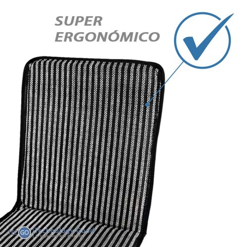 RESPALDAR DE ASIENTO LUMBAR DARUMA NEGRO CON BLANCO