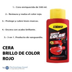 Cera Liquida De Auto Rojo/ Simoniz 500ml/ 3en1