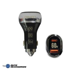 Cargador USB-C de 60W para Auto o Camión LDNIO C2-1
